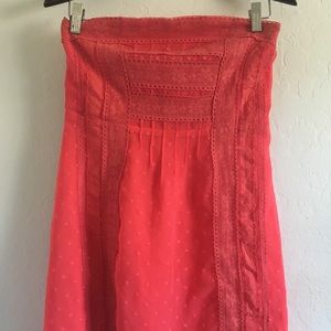 Kimchi Blue coral strapless dress